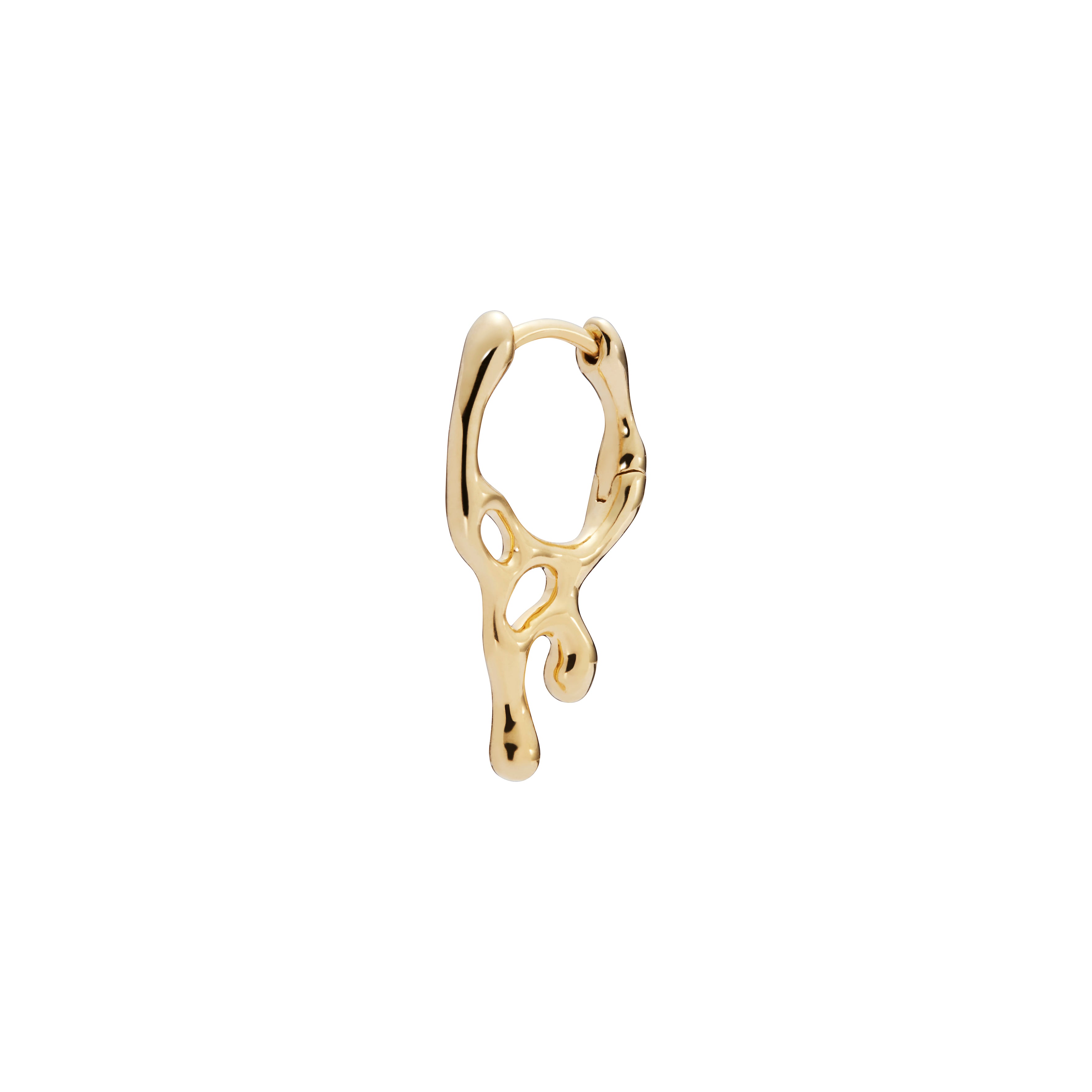 Sortedam Huggie ørering - forgyldt